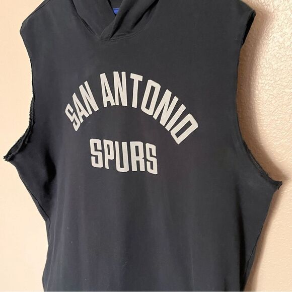 Nike The Nike Tee Black Cotton Sleeveless Hooded San Antonio Spurs Shirt Size XL - Picture 4 of 9